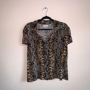 Van Heusen snakeskin-print blouse